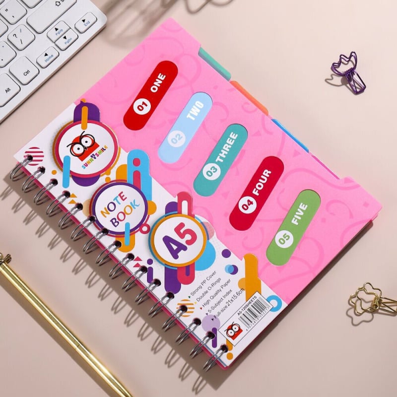 SUNNYSMLIE spiralno povezana bilježnica, 120 stranica, 65 gsm papir, mogućnost prilagodbe