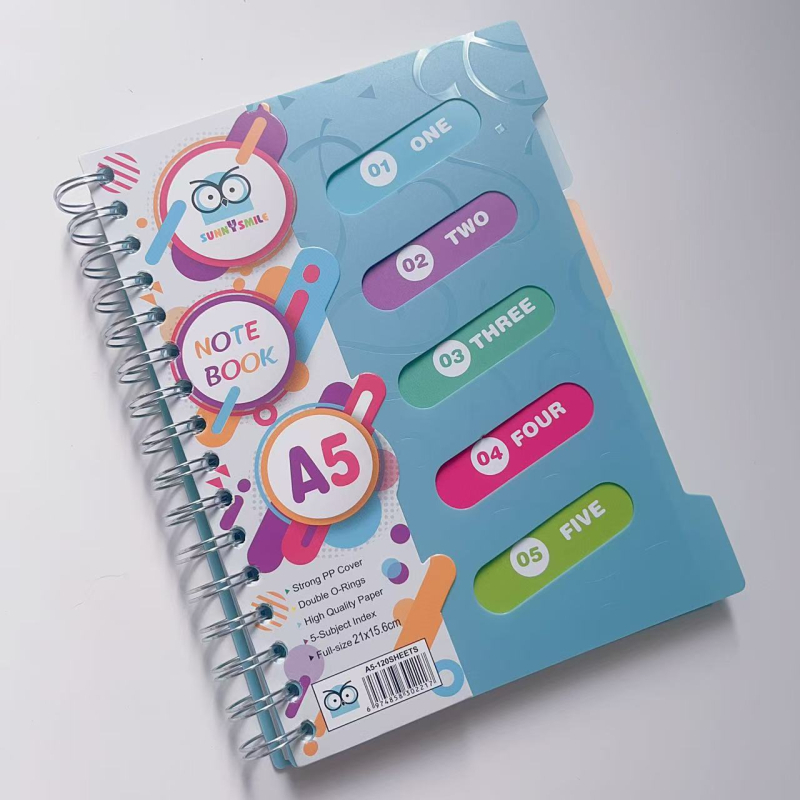 SUNNYSMLIE spiralno povezana bilježnica, 120 stranica, 65 gsm papir, mogućnost prilagodbe