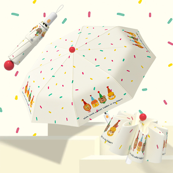 Automatski sklopivi kišobran za sunce i kišu, UV zaštita UPF>50, vinilna navlaka, 8 čeličnih rebara, automatsko otvaranje i zatvaranje