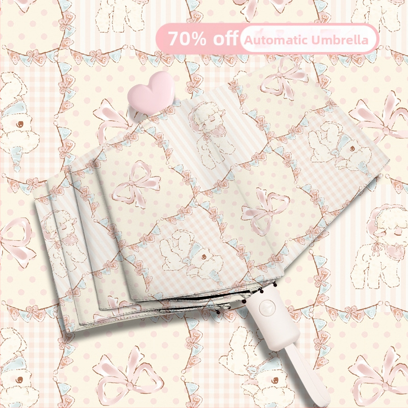 Automatski sklopivi kišobran za sunce i kišu, UV zaštita UPF>50, vinilna navlaka, 8 čeličnih rebara, automatsko otvaranje i zatvaranje