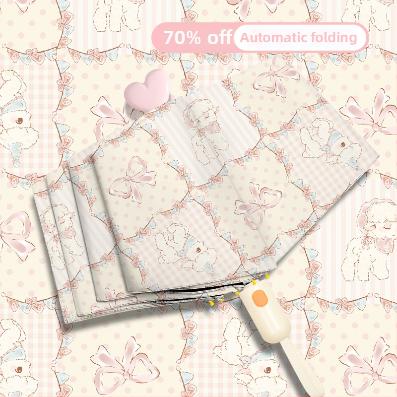 Automatski sklopivi kišobran za sunce i kišu, UV zaštita UPF>50, vinilna navlaka, 8 čeličnih rebara, automatsko otvaranje i zatvaranje