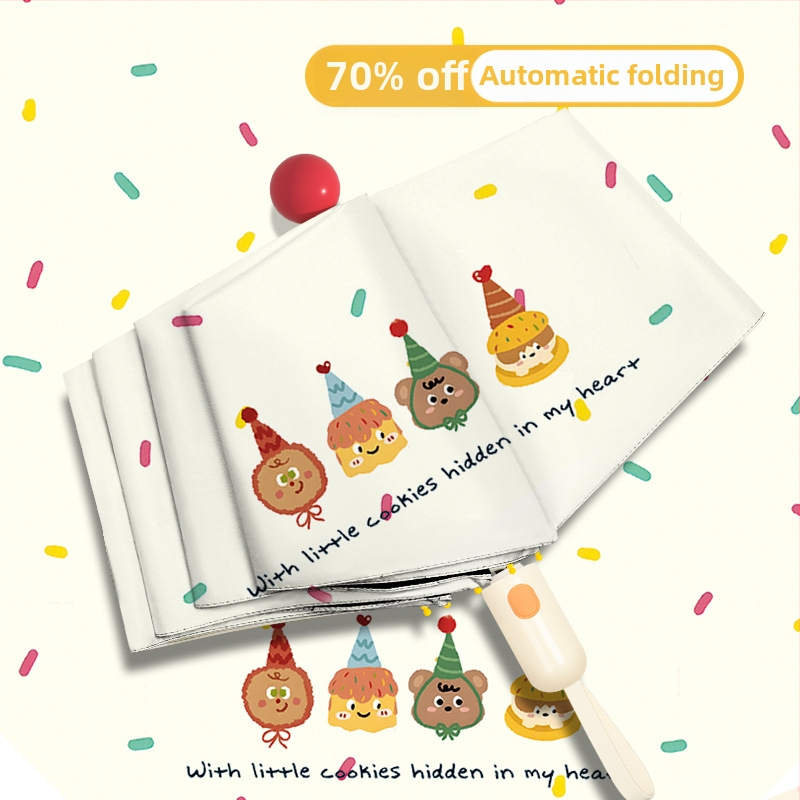 Automatski sklopivi kišobran za sunce i kišu, UV zaštita UPF>50, vinilna navlaka, 8 čeličnih rebara, automatsko otvaranje i zatvaranje