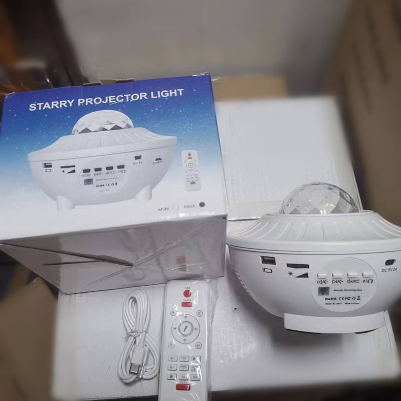 USB projektor zvjezdane noći uz zvuk, lasersko vodeno svjetlo i LED noćna lampica