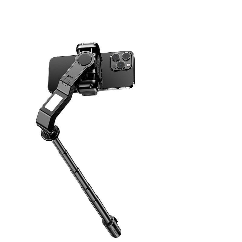 Yolans Q31 αντιδονητικός φορητός σταθεροποιητής για κινητό τηλέφωνο, selfie τρίποδο με κοντάρι — ABS + ατσάλι, συμβατός με όλα τα κινητά, περιστροφή κάθετα 90°, περιστροφή οριζόντια 90°, όριο περιστροφής 270°