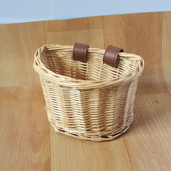 D-oblik košara za bicikl od pletene trstike, marka Finger Willow, model 32, materijal: pleteni trst, stil: moderna jednostavnost, pakiranje: 120 kom.