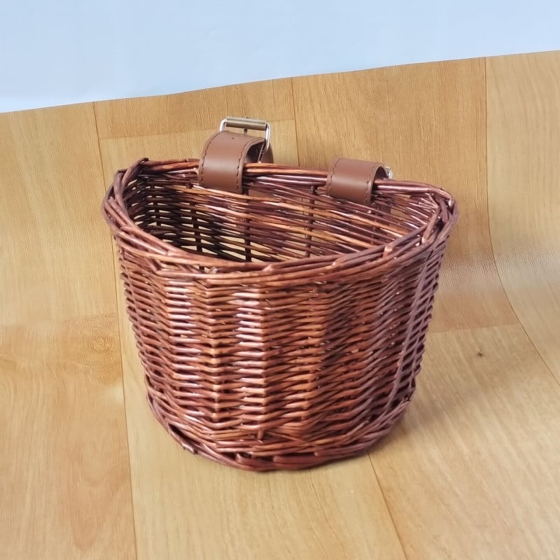D-oblik košara za bicikl od pletene trstike, marka Finger Willow, model 32, materijal: pleteni trst, stil: moderna jednostavnost, pakiranje: 120 kom.