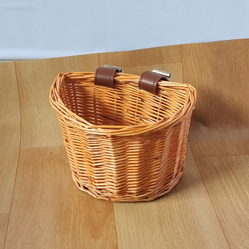 D-oblik košara za bicikl od pletene trstike, marka Finger Willow, model 32, materijal: pleteni trst, stil: moderna jednostavnost, pakiranje: 120 kom.