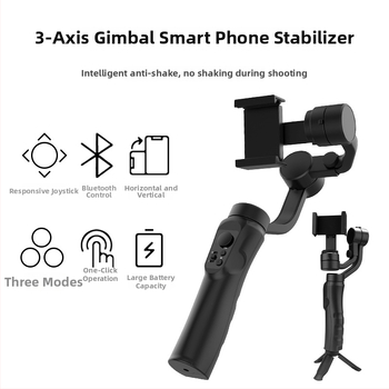 Ručný stabilizátor s tromi osami, ovládanie cez APP a sledovanie tváre pre vlogovanie; ABS materiál, hmotnosť 400 g, 330° otáčanie, 150°/s rýchlosť