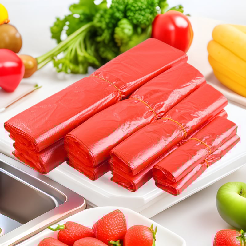 Τσάντες με χερούλια σε στυλ γιλέκου για φρούτα και λαχανικά, παχυνμένες (Προέλευση: Jieyang, Γκουανγκντόνγκ; Ημερήσια παραγωγή: 40 τόνοι; Μάρκα: And and; Χρήση: Σούπερμάρκετ)