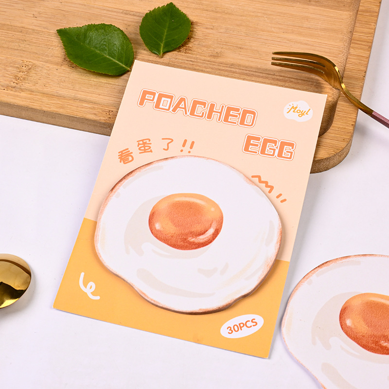 Set de note autoadezive cu temă fructe — fructe realiste în stil desen, seria Coș cu fructe, 30 de foi, adeziv, Cod A623