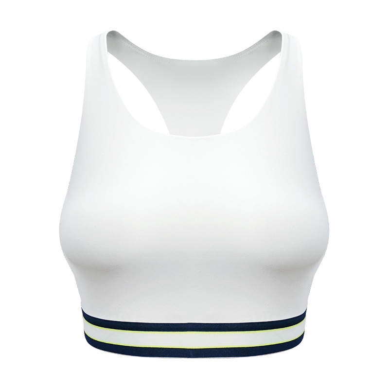 Ženski sportski grudnjak – vest stil, visokoučinkovita trening grudnjaka, najlon s Dupont Lycra, puni košarice (gornji tanak, donji debeo), fiksni naramenice, podstava od spandexa, za trčanje, fitness i biciklizam