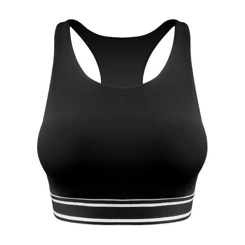 Ženski sportski grudnjak – vest stil, visokoučinkovita trening grudnjaka, najlon s Dupont Lycra, puni košarice (gornji tanak, donji debeo), fiksni naramenice, podstava od spandexa, za trčanje, fitness i biciklizam