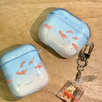 TPU tvrdi kućište za AirPods Pro 3. generacije, dizajn crtane ribe, prozirno