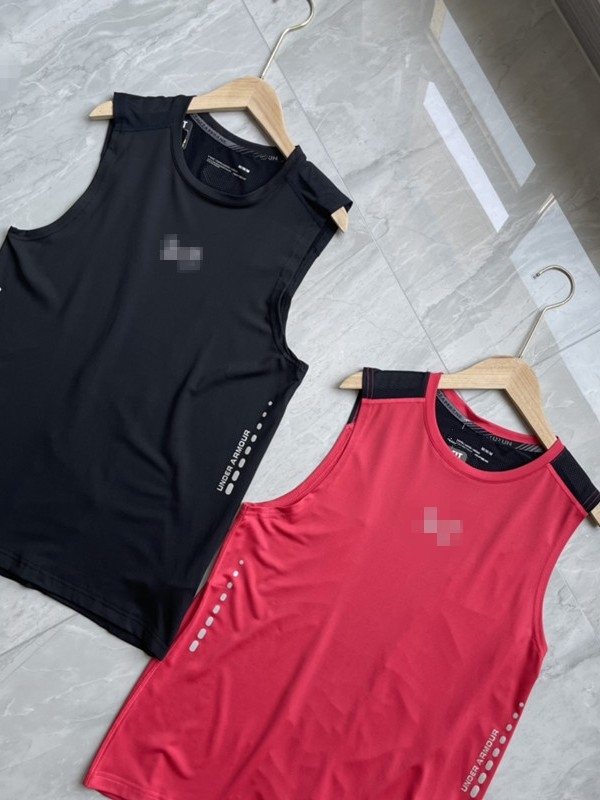 Muški bezruk sportki top s prozračnom najlonskom ice silk tkaninom, 85% najlon, pogodan za trčanje i fitness