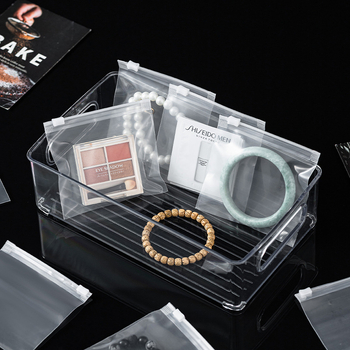 Pungă cu fermoar din PE, finisaj mat, auto-etansă, pentru depozitare haine și accesorii, ambalaj de 50 bucăți