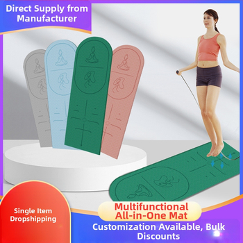 Podložka na skákanie lanom so zvukovou izoláciou a protišmytovou plochou, TPE joga podložka, hmotnosť 500–700 g, hrúbka 8/10/15 mm