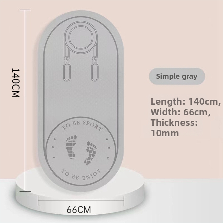 Podložka na skákanie lanom so zvukovou izoláciou a protišmytovou plochou, TPE joga podložka, hmotnosť 500–700 g, hrúbka 8/10/15 mm
