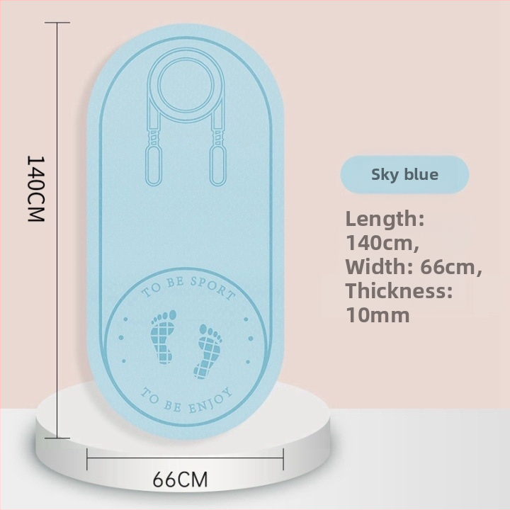 Podložka na skákanie lanom so zvukovou izoláciou a protišmytovou plochou, TPE joga podložka, hmotnosť 500–700 g, hrúbka 8/10/15 mm