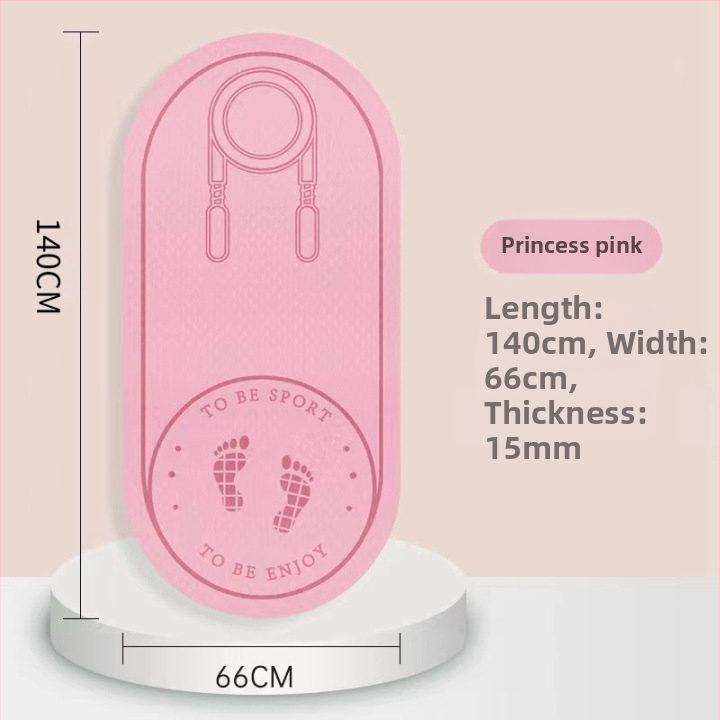 Podložka na skákanie lanom so zvukovou izoláciou a protišmytovou plochou, TPE joga podložka, hmotnosť 500–700 g, hrúbka 8/10/15 mm