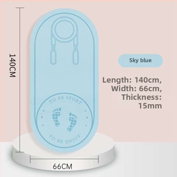 Podložka na skákanie lanom so zvukovou izoláciou a protišmytovou plochou, TPE joga podložka, hmotnosť 500–700 g, hrúbka 8/10/15 mm
