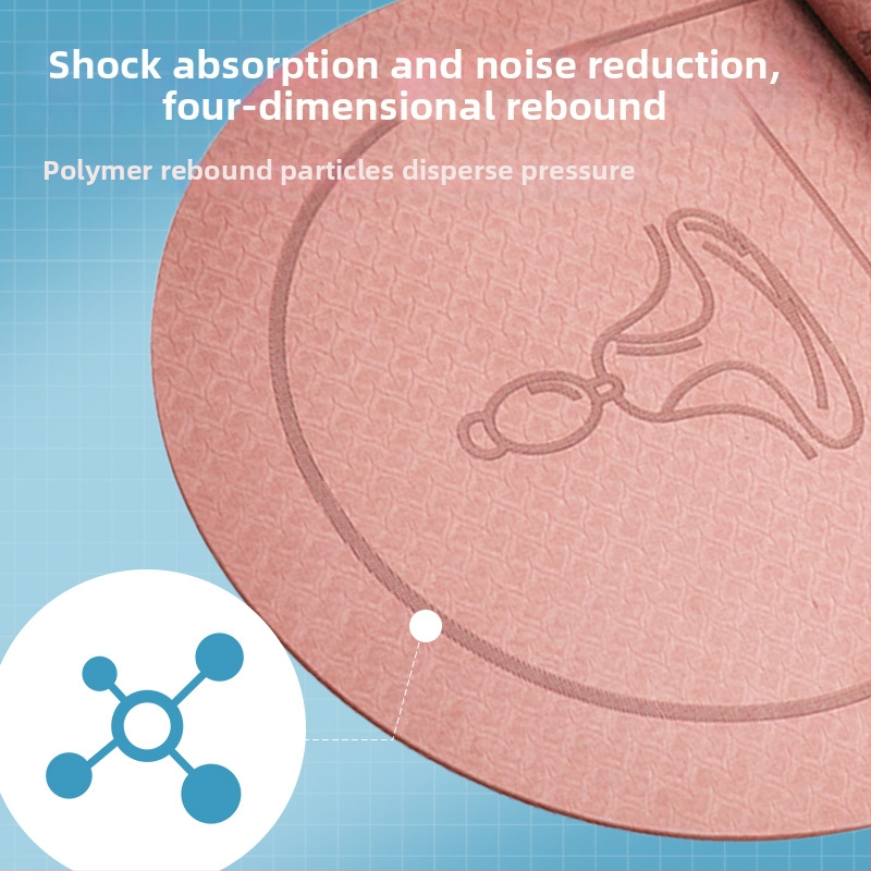 Podložka na skákanie lanom so zvukovou izoláciou a protišmytovou plochou, TPE joga podložka, hmotnosť 500–700 g, hrúbka 8/10/15 mm