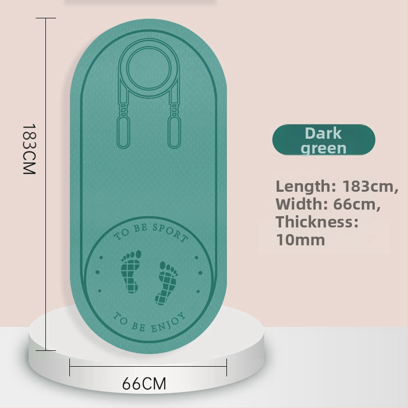 Podložka na skákanie lanom so zvukovou izoláciou a protišmytovou plochou, TPE joga podložka, hmotnosť 500–700 g, hrúbka 8/10/15 mm