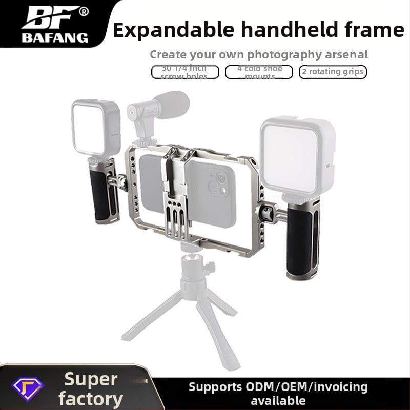 Stabilizator za mobitel s dvostrukim držašima, aluminijska legura, model BF-01B, Domineering, nosivost 2-5 kg