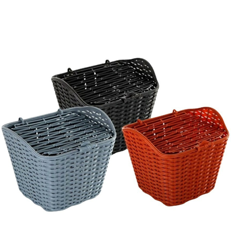 Plastična plava košarica za bicikl, vodootporna, bez poklopca