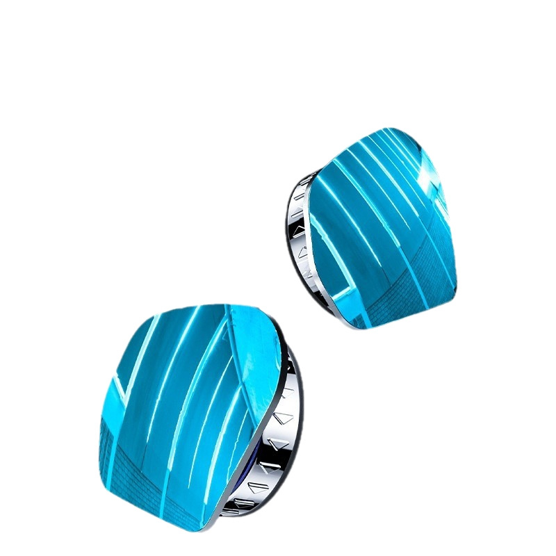 Oglindă retrovizoare pentru mașină fără ramă, 360°, montaj cu ventuză rotativ, oglindă panoramică cu unghi larg pentru unghiul mort, multifuncțional