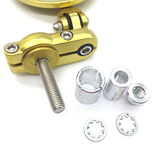 Motorkerékpár retró hajtogatható hátsó tükör, alumíniumötvözet, kerek tükör, modell H-001-B