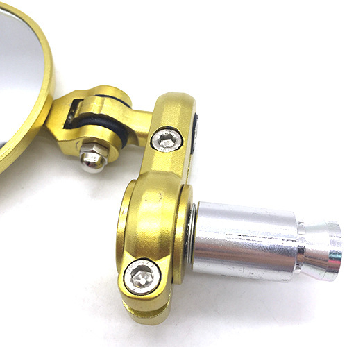 Motorkerékpár retró hajtogatható hátsó tükör, alumíniumötvözet, kerek tükör, modell H-001-B