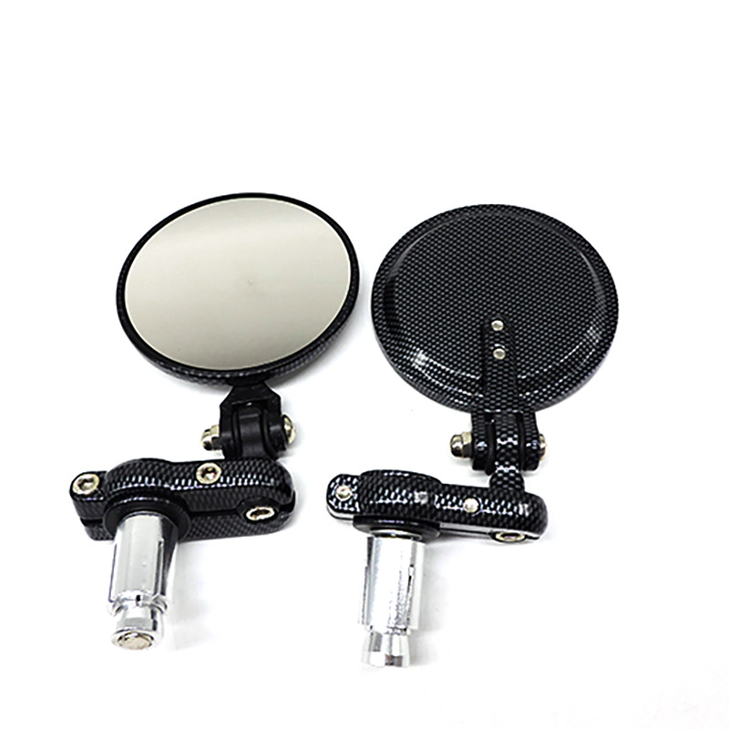 Motorkerékpár retró hajtogatható hátsó tükör, alumíniumötvözet, kerek tükör, modell H-001-B