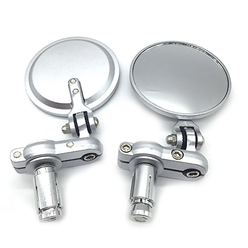 Motorkerékpár retró hajtogatható hátsó tükör, alumíniumötvözet, kerek tükör, modell H-001-B