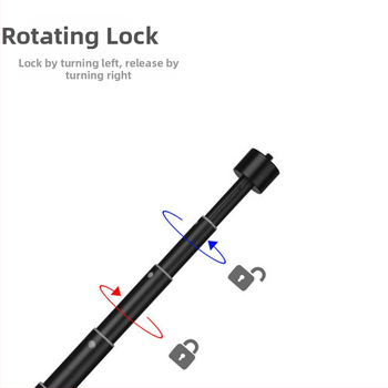 Ruby YC130 Hliníková zliatina, ručná gimba selfie tyč s teleskopickým predĺžením, 5 sekcií, zaťaženie 2–5 kg, kompatibilné s gimbalom a stabilizátorom kamery