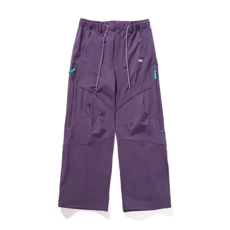 Sportske casual hlače, široki kroj, zip zatvarač, Lycra elastična tkanina (za sve sezone)