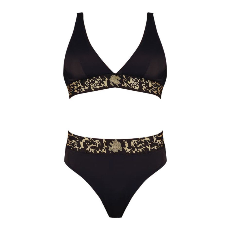 Dvodijelni bikini set s jastučićima za grudi, bez čelične potporne trake, najlon 80%, donji dio: briefs
