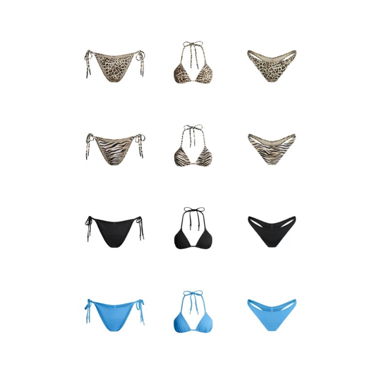 Ženski bikini top s leopard uzorkom - bez leđa, bez rukava, tkanina najlon 80%, 180 g