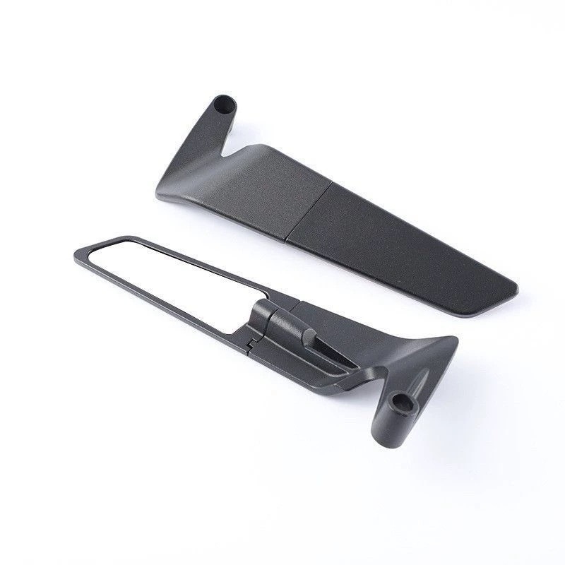 Szárny-stílusú hátsó tükör KTM motorkerékpárokhoz – alumínium ötvözet, négyzet alakú tükör, előre-hátra rögzítés, kompatibilis KTM modellek: 125 Duke, 250/390/200/690, 790, 990 Super Duke R; magas vibrációállóság