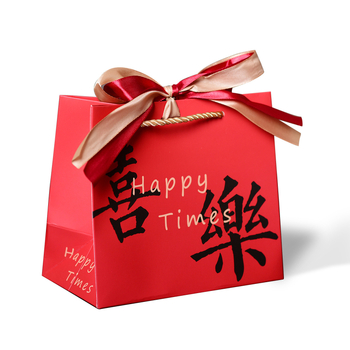 Joyful poklon torba – bijela kartonska torba, offset tisak, brend Zongxuan, kineski stil, tisak logotipa