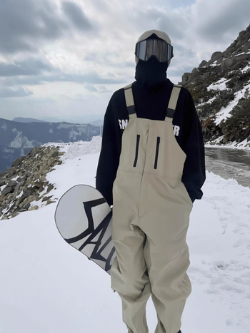 Pantaloni de zăpadă - Unisex, stil drumeții montane, antivânt, bumbac îngroșat (90%), talie înaltă