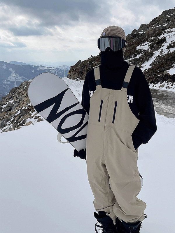 Pantaloni de zăpadă - Unisex, stil drumeții montane, antivânt, bumbac îngroșat (90%), talie înaltă