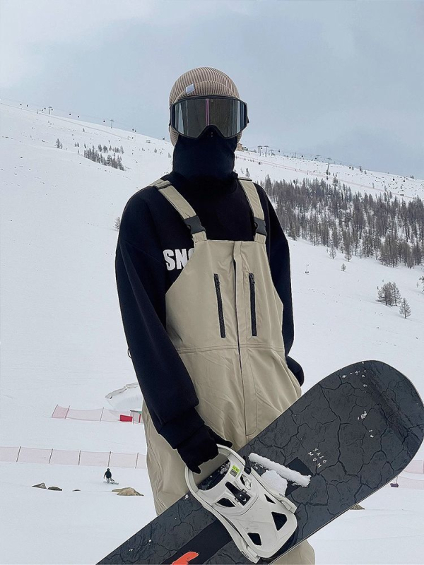 Pantaloni de zăpadă - Unisex, stil drumeții montane, antivânt, bumbac îngroșat (90%), talie înaltă