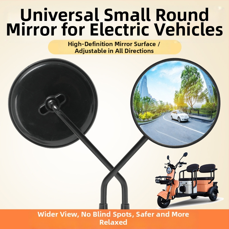 Elektrické spätné zrkadlo na motorku s fish-eye širokouhlým konvexným zrkadlom, vysoké rozlíšenie, veľké zorné pole, univerzálne anti-glare