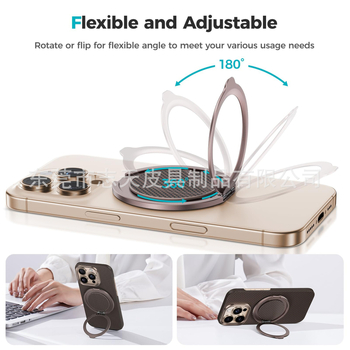 Suport magnetic pentru telefon din aliaj de aluminiu – inel, pentru birou, rotire 360°, stil MagSafe