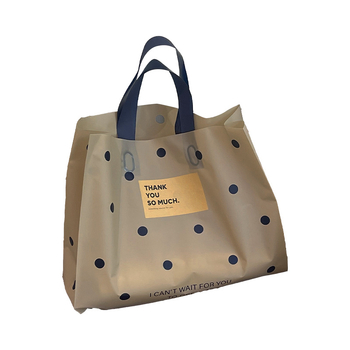 Geantă de cumpărături din plastic mat, pentru haine, ambalaj vestimentar de înaltă calitate, cu posibilitatea imprimării logo-ului