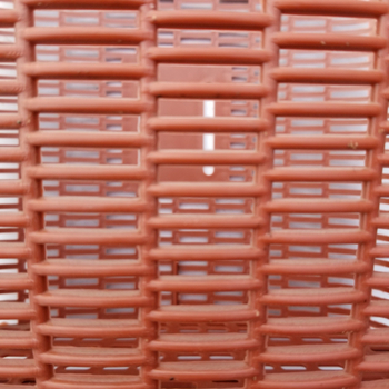 Koš za bicikl, plastični, retro imitacija ratana, sklopni, unisex