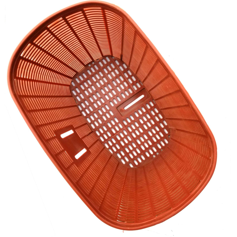 Koš za bicikl, plastični, retro imitacija ratana, sklopni, unisex