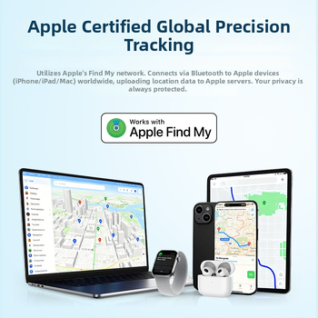 Tracker Bluetooth antipierdere cu sunet - carcasă ABS compactă, baterie 210mAh, rază 10–50 m, greutate 8 g