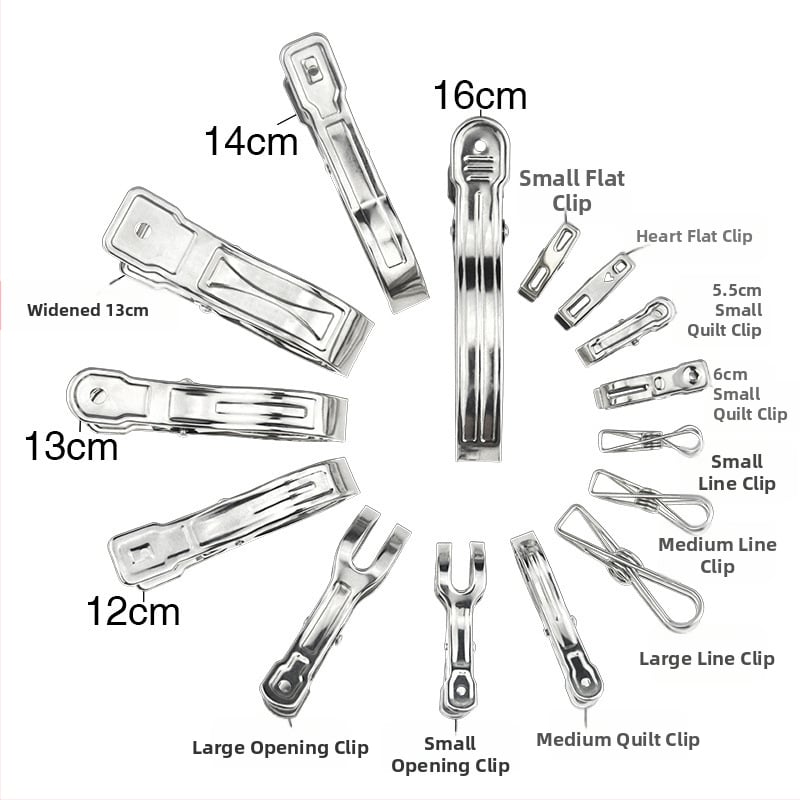 Klip za sušenje rublja, nehrđajući čelik, model A2715, nepreklopiva, 100 komada