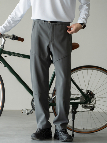 Pantaloni sport pentru bărbați, softshell de iarnă, rezistenți la vânt, croiți drept, talie medie, închidere cu fermoar și curea, 92% poliester, 8% spandex